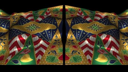 Videohive - Indonesia Ethnic Silk Pattern Cloth Sarung Batik Jakarta Betawi Songket Kebaya Wave Alpha Channel 2 - 47899577 - 47899577