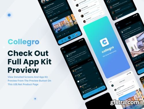 Collegro - A College Social Media App UI Kit Ui8.net