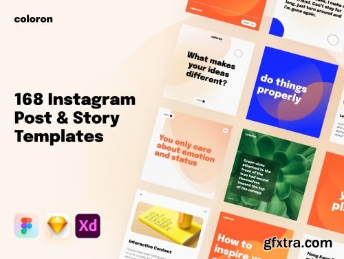 Coloron - Instagram Posts & Stories Templates Ui8.net