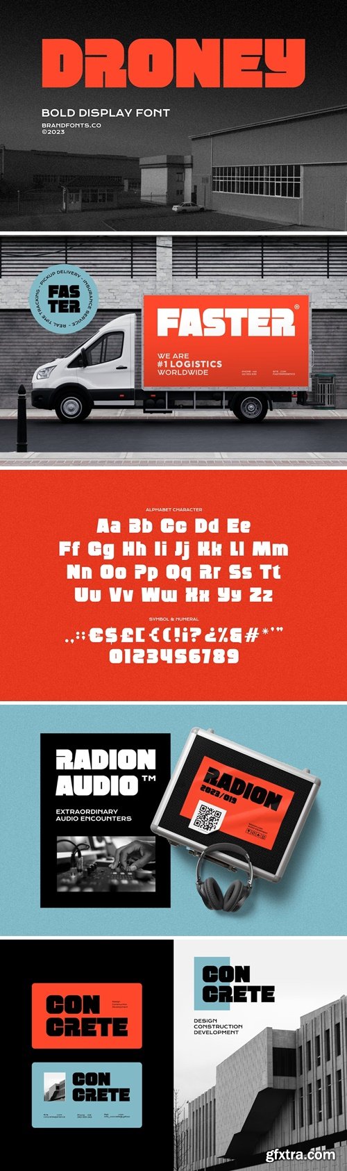 Droney &ndash; A Bold, Modern, and Futuristic Display Font