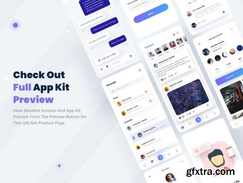 Comuni - Social Media App UI Kit Ui8.net