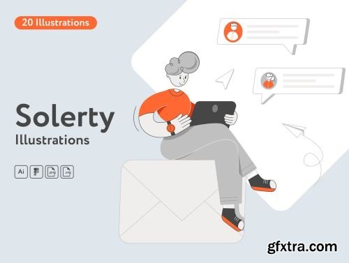 Solerty Marketing Illustrations Ui8.net