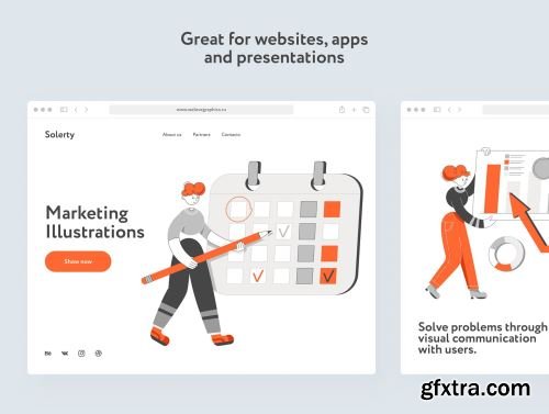 Solerty Marketing Illustrations Ui8.net