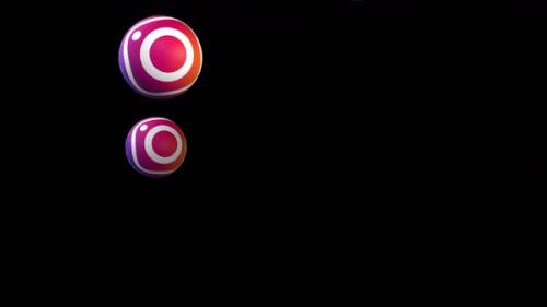 Videohive - Round Animated Instagram Logos Alpha Channel - 47900910 - 47900910