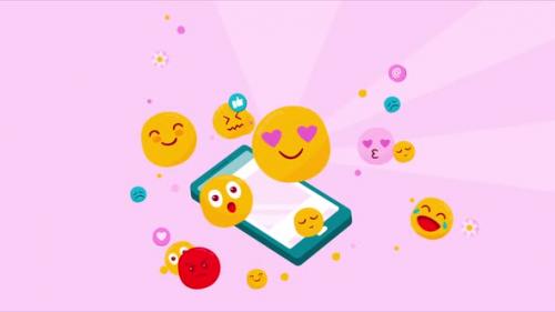 Videohive - Phone And Social Media Emojis - 47901105 - 47901105