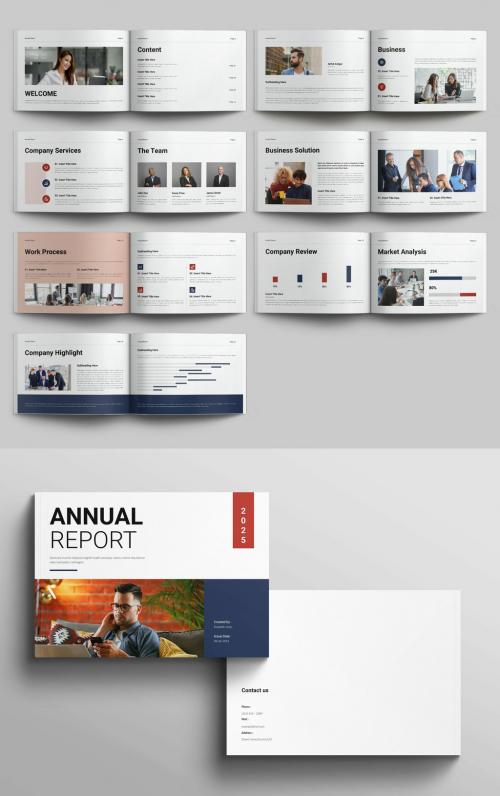 Annual Report Template Landscape 640541754