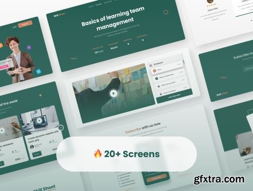 Skill Shoot - Online course website and responsive uikit Ui8.net