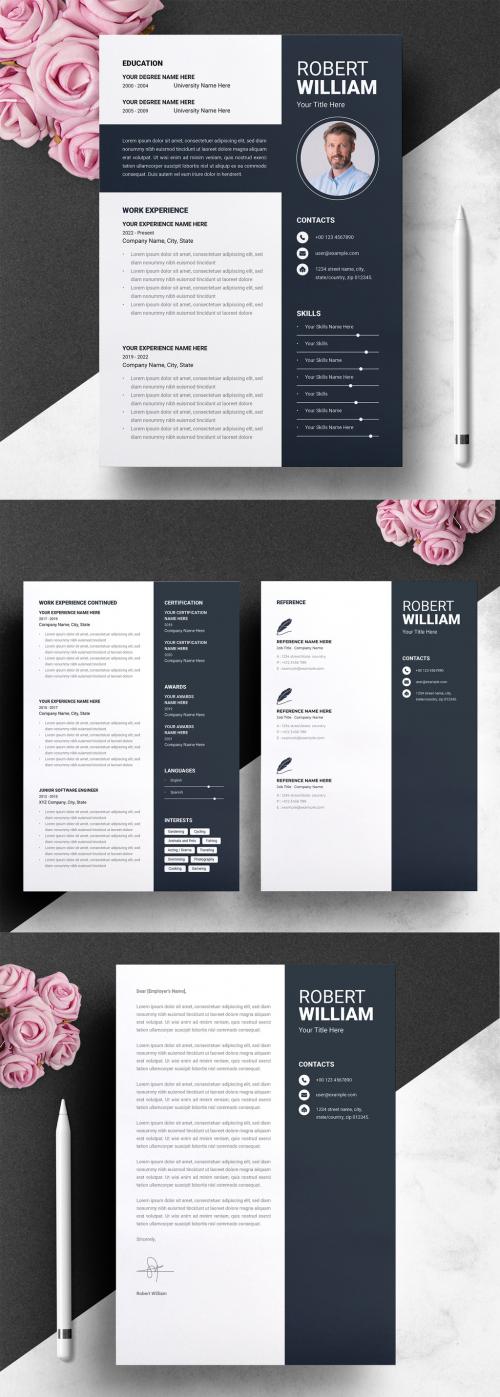 Clean Resume Layout 640542175