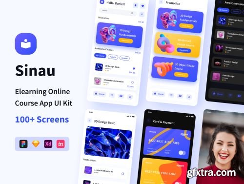 Sinau - Elearning Online Course App UI Kit Ui8.net