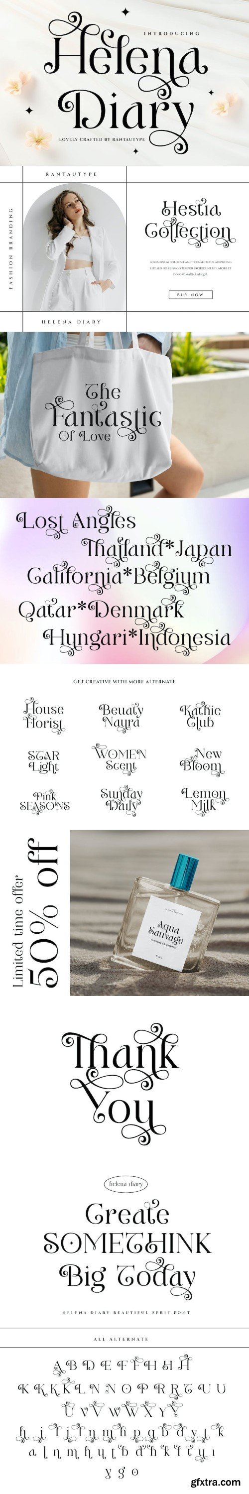 Helena Diary Beautiful Serif Font