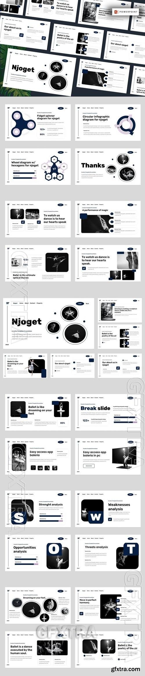 Njoget - Bae Dance Powerpoint Template KC8H5XX