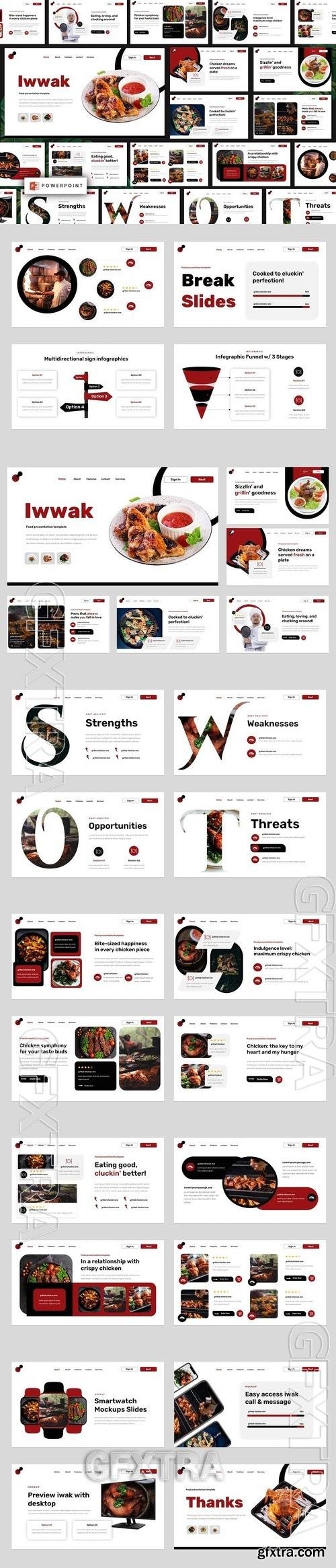 Iwwak - Food and Restaurant Powerpoint Template MDFMRK8