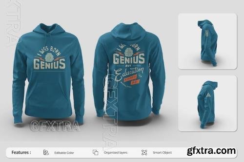 Female Fitted Hoodie Mockup HAZXD7D