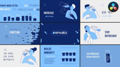 Videohive - Drink More Water Explainer | DaVinci Resolve - 47765831 - 47765831