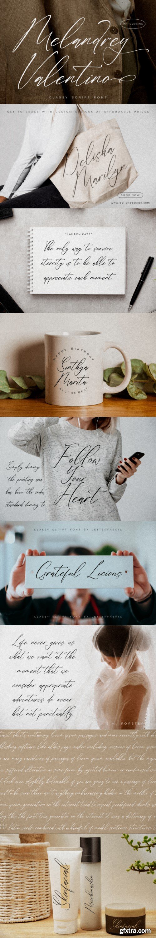 Melandrey Valentino – Classy Script Font