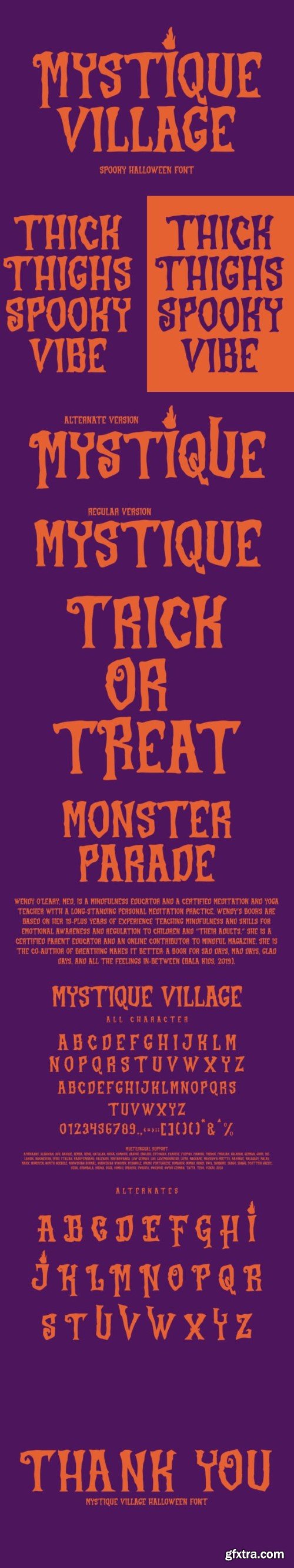 Mystique Village – A Halloween Font