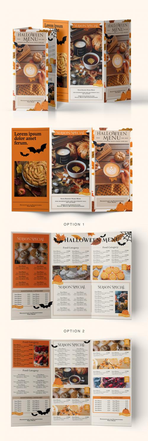 Halloween Coffee Shop Menu Layout 640476462