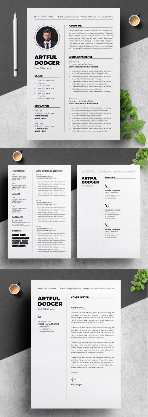 Black & White Resume 640541599