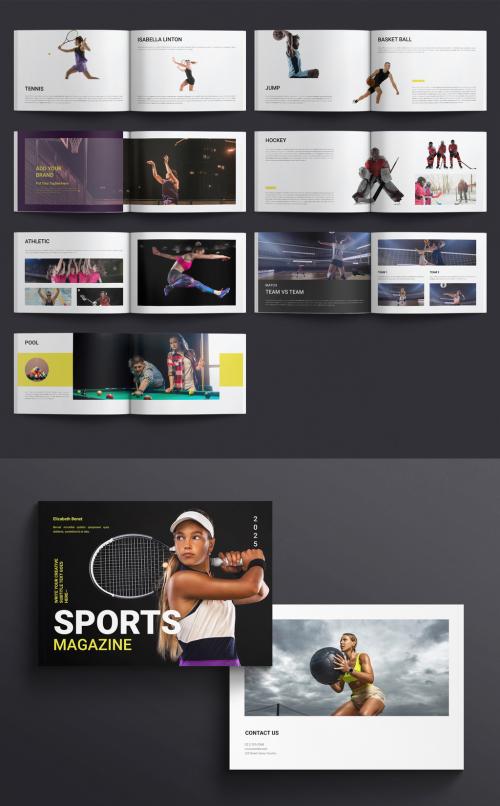 Sports Magazine Template Landscape 640113660