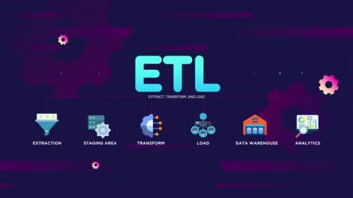 Videohive - ETL Extract, transform, and load infographic - 47958661 - 47958661