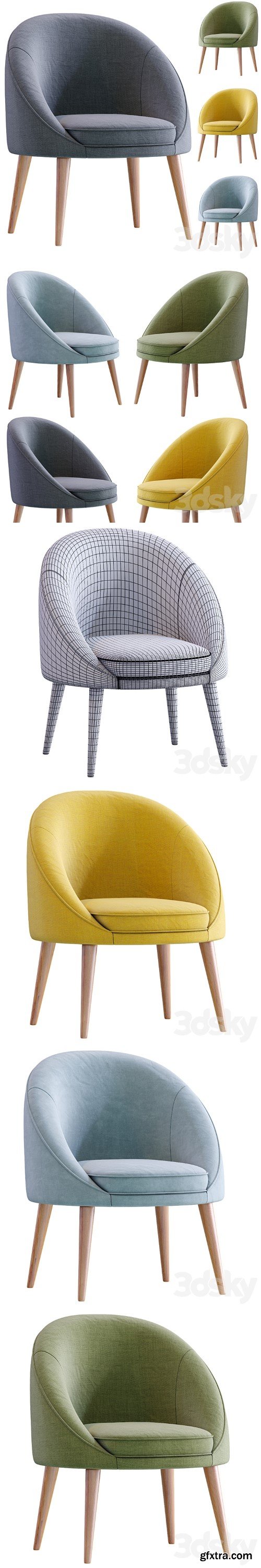 Oreved Armchair By Jysk (4 color version)