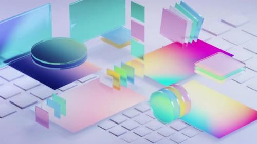 Videohive - Abstract Gradient Geometric glass - 47959978 - 47959978