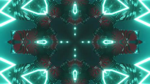 Videohive - Very colorful and abstract design with black background. Kaleidoscope VJ loop - 47960163 - 47960163