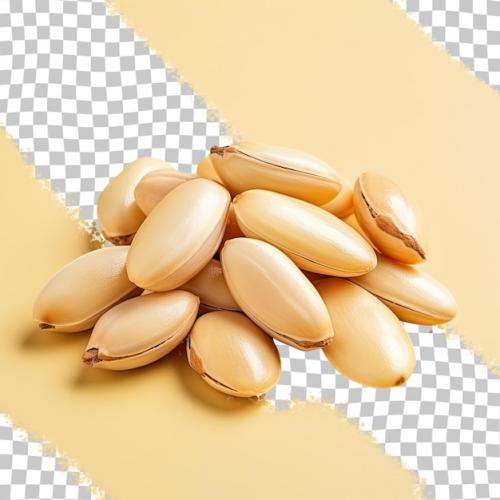 Premium PSD | Closeup shot of isolated pine nuts on transparent background Premium PSD