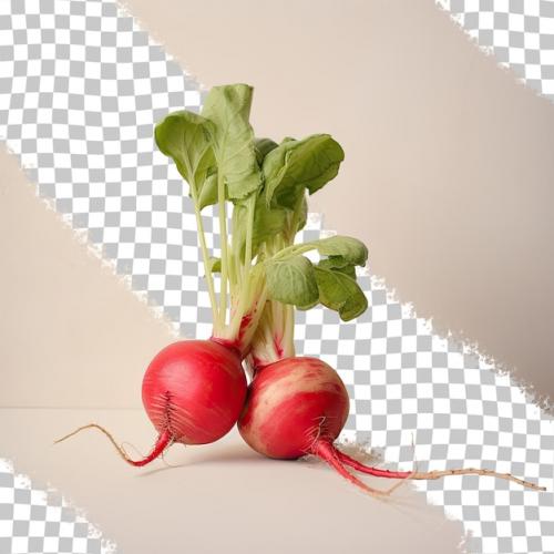 Premium PSD | A picture of a radish with the words Premium PSD