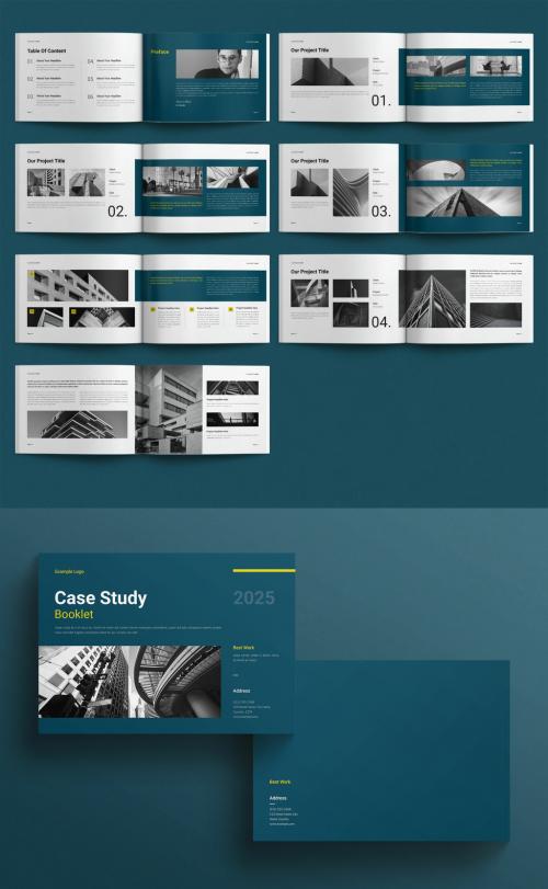 Case Study Booklet Template Landscape 640113483