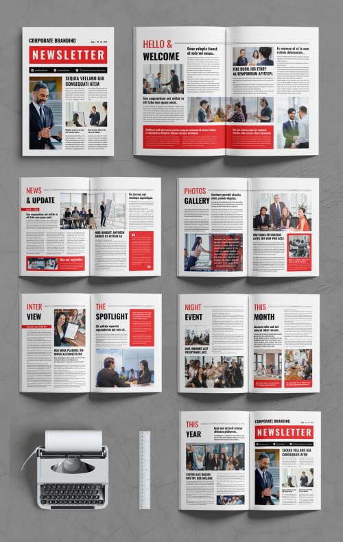 Corporate Newsletter Template 640085324