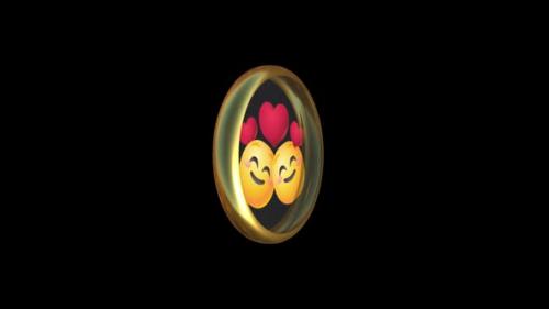 Videohive - Emoji In Love Transparent Background - 47960583 - 47960583