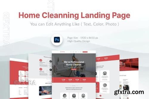 Home Cleanning Landing Page Design Template 4MV9KYB