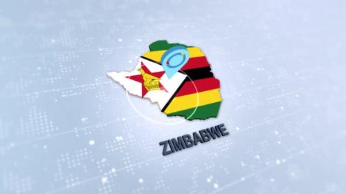 Videohive - Zimbabwe Map With Marker - 47961390 - 47961390