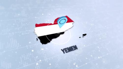 Videohive - Yemen Map With Marker - 47961391 - 47961391