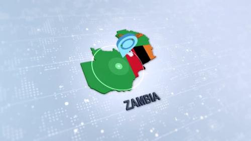 Videohive - Zambia Map With Marker - 47961392 - 47961392