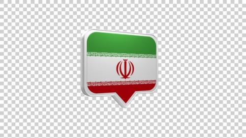 Videohive - Iran Flag Pin Icon - 47961423 - 47961423