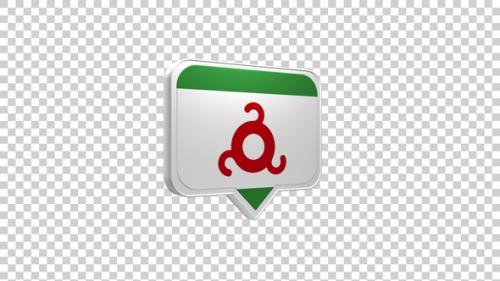 Videohive - Ingushetia Flag Pin Icon - 47961424 - 47961424