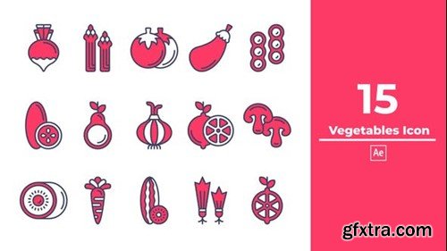 Videohive Vegetables Icon After Effect 48016614