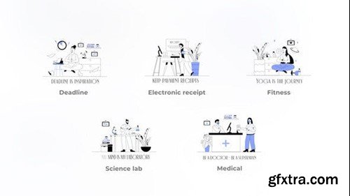 Videohive Medical - Flat Concepts Orange Purple Cloud Accent 48017646