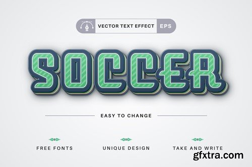 3D Soccer - Editable Text Effect, Font Style XPFEQ8M