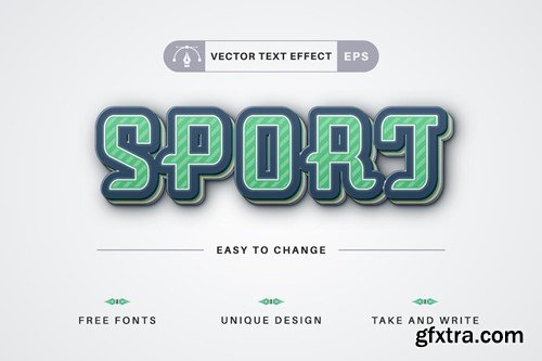 3D Soccer - Editable Text Effect, Font Style XPFEQ8M