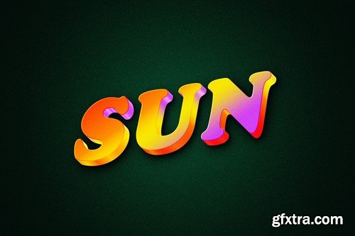 Smooth Gradient 3D Text Effect 894B542