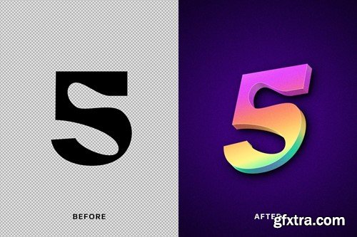 Smooth Gradient 3D Text Effect 894B542