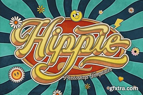 Retro Hippie Text Effects YNV8V7P