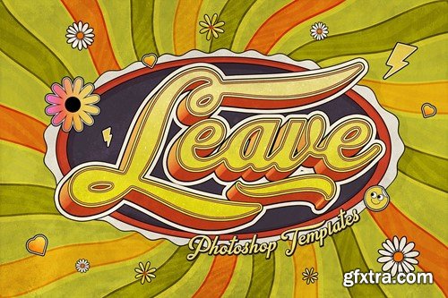 Retro Hippie Text Effects YNV8V7P