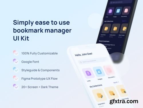 Simpanin Bookmark Manager App Ui Kit Ui8.net