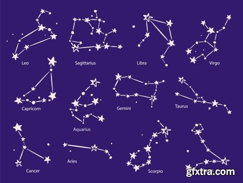 Set of Astrology Illustrations Ui8.net