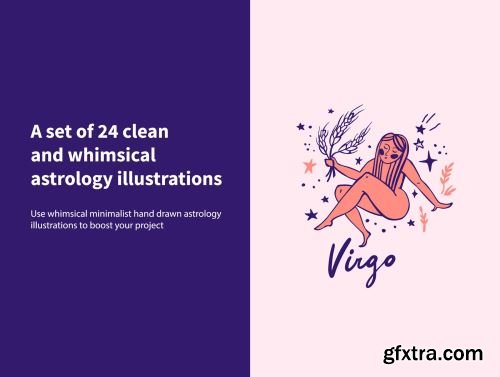 Set of Astrology Illustrations Ui8.net