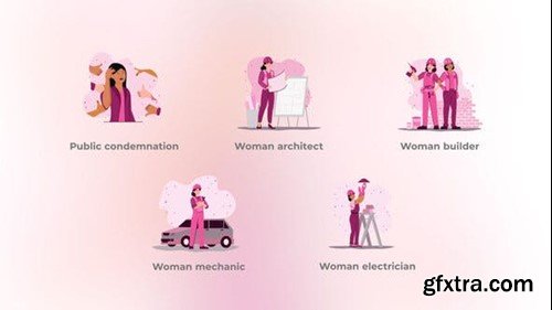 Videohive Construction and Mechanics - Flat Female Elements Concept 48039271